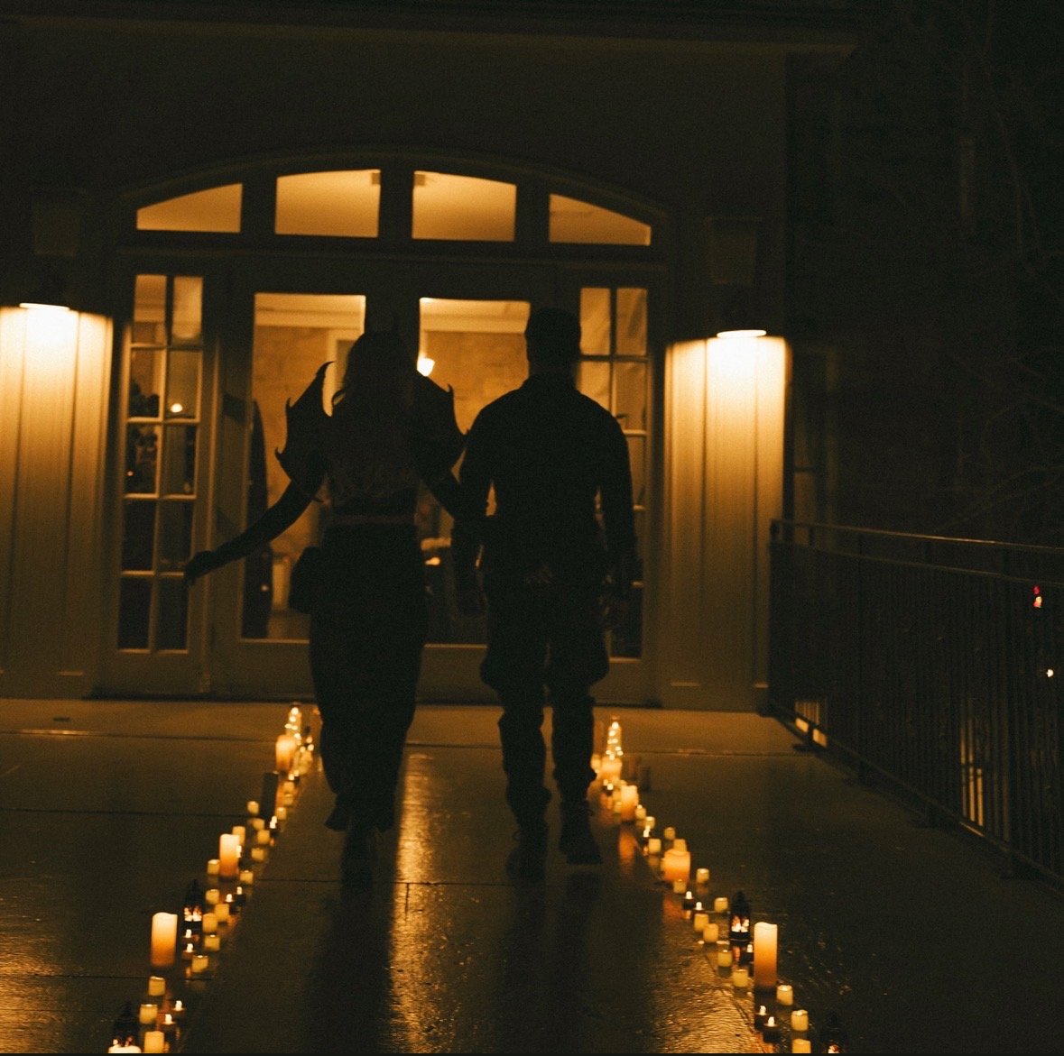 Candlelit entrance at Dragon Riders Weekend and Gala
