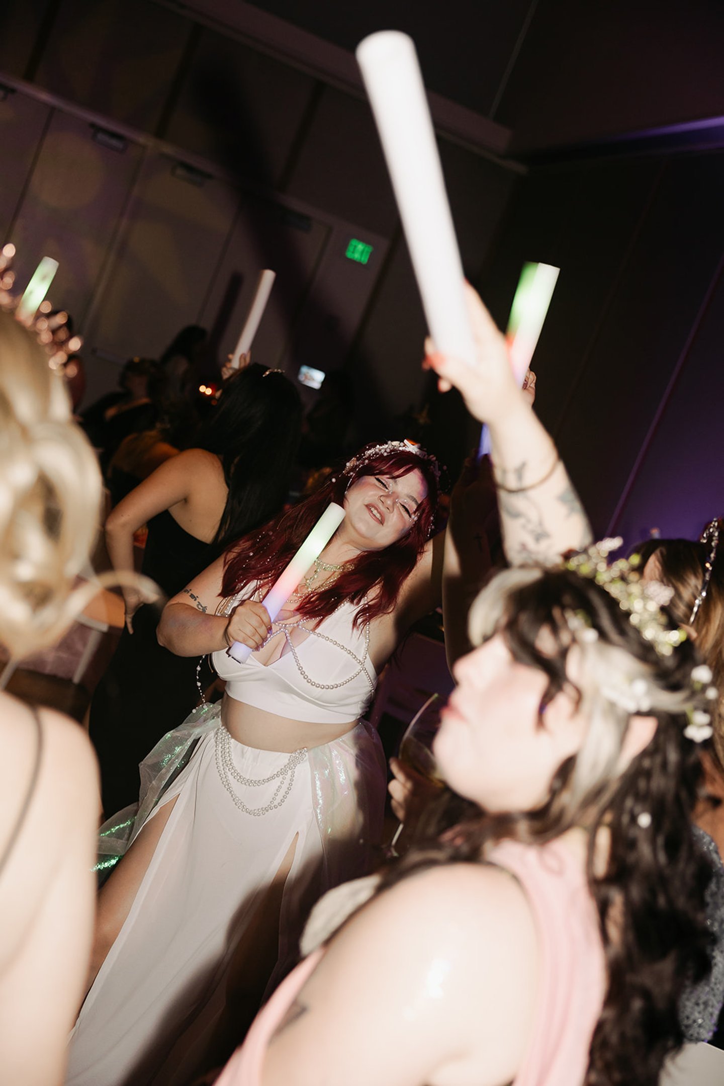 Glow-stick crowd at The Night Court Ball